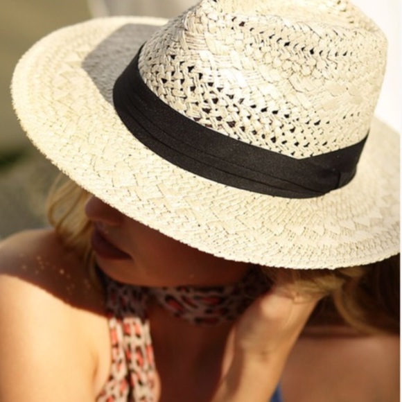 Natural Straw Panama Sun Beach Hat - Picture 3 of 5